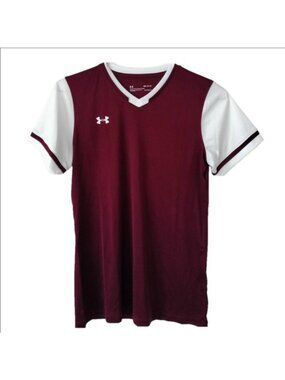 Women's Under Armour T-shirt  Maroon Heatgear, Size Medium